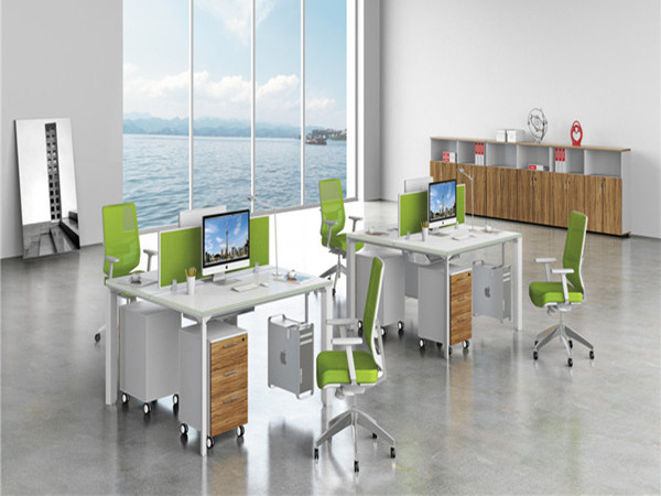 4 seater office workstation with wire trunking OP-4523