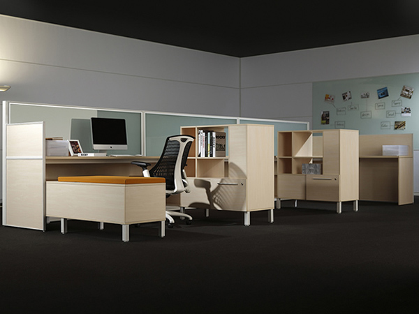 4 seater office workstation with wire trunking CY6026