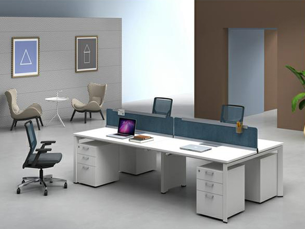 Modern Melamine Furniture 4 Seater Office Workstation Desks