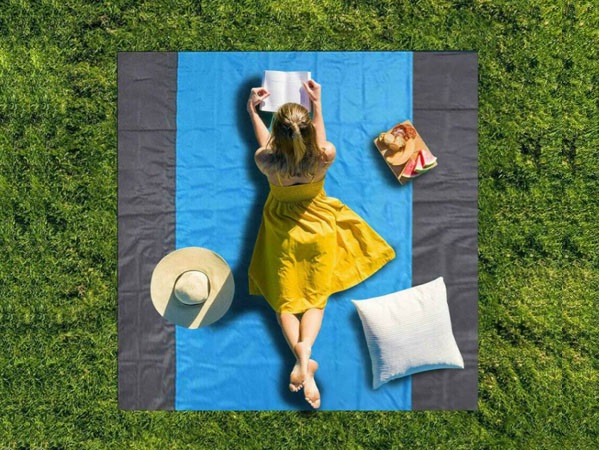 Outdoor Portable Camping Beach Blanket without sandbag
