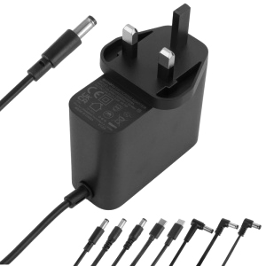 BS Certificated Level 6 Energy Efficiency Cc/CV Solution 9V-48V, 4A Max. Power Adapter