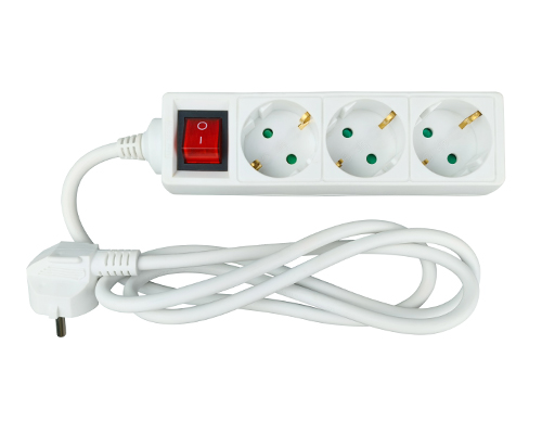 3 Gang EU Schuko Power Strip
