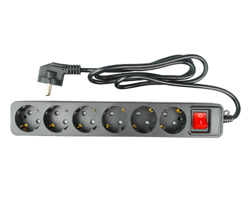 6 Gang Heavy Duty EU Schuko Power Strip